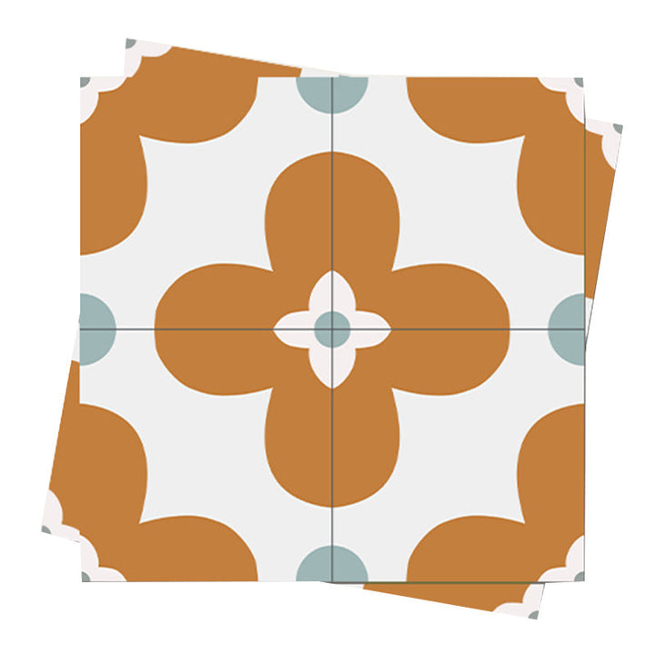 Lisslune | Square Inner Layer Vinyl Flooring Floral Pattern Peel and Stick Waterproof Vinyl Flooring