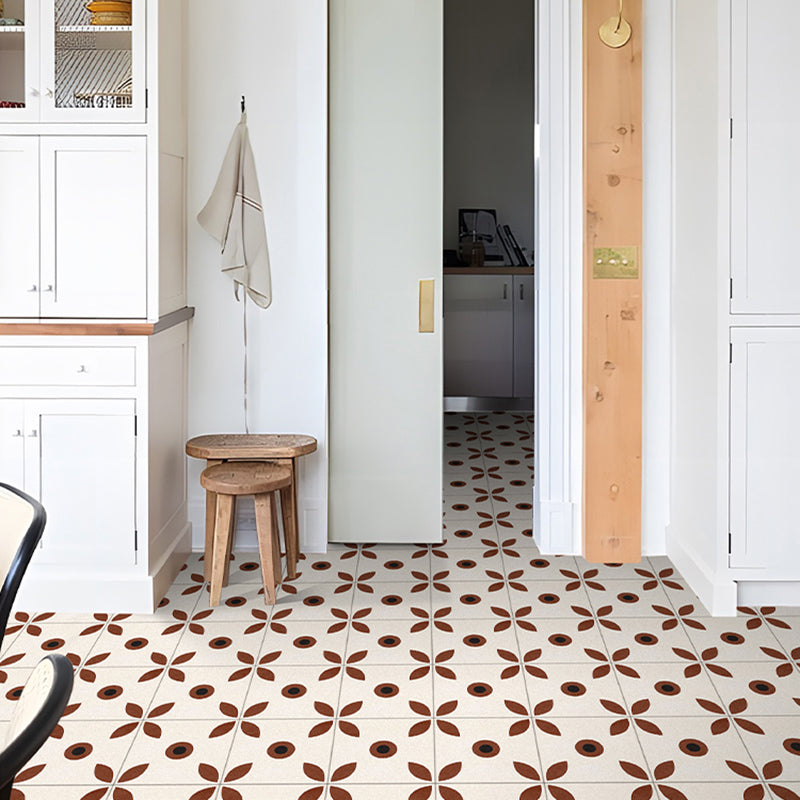 Lisslune | Indoor Vinyl Flooring Floral Pattern Peel and Stick Waterproof Square Vinyl Floor