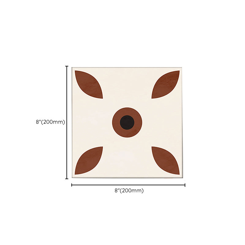 Lisslune | Indoor Vinyl Flooring Floral Pattern Peel and Stick Waterproof Square Vinyl Floor