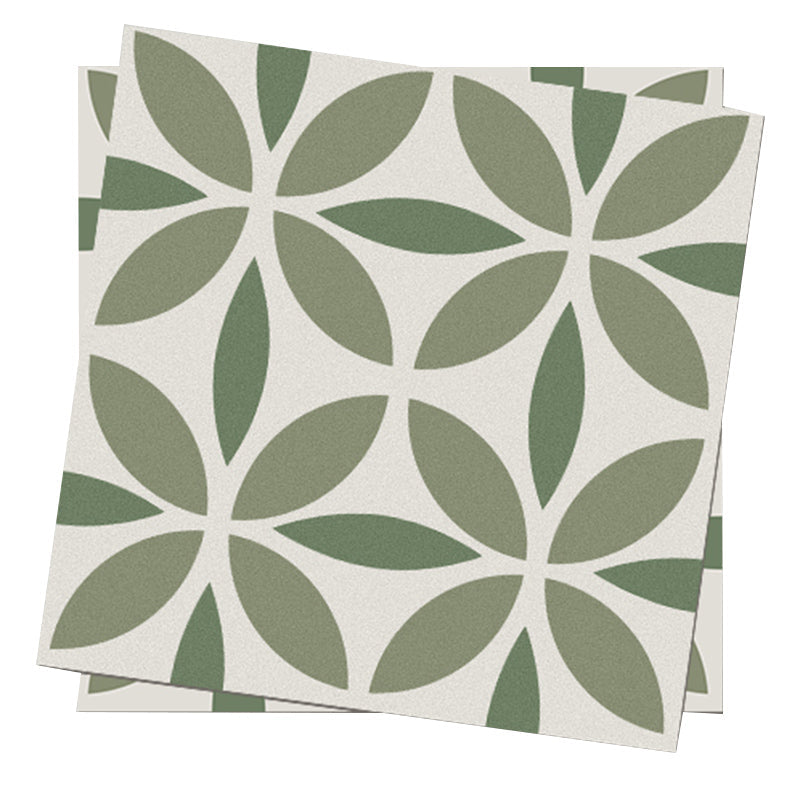 Lisslune | Indoor Vinyl Tiles Flower Pattern Peel and Stick Waterproof Square Vinyl Tile