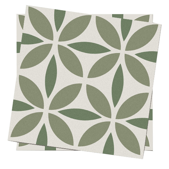 Lisslune | Indoor Vinyl Tiles Flower Pattern Peel and Stick Waterproof Square Vinyl Tile