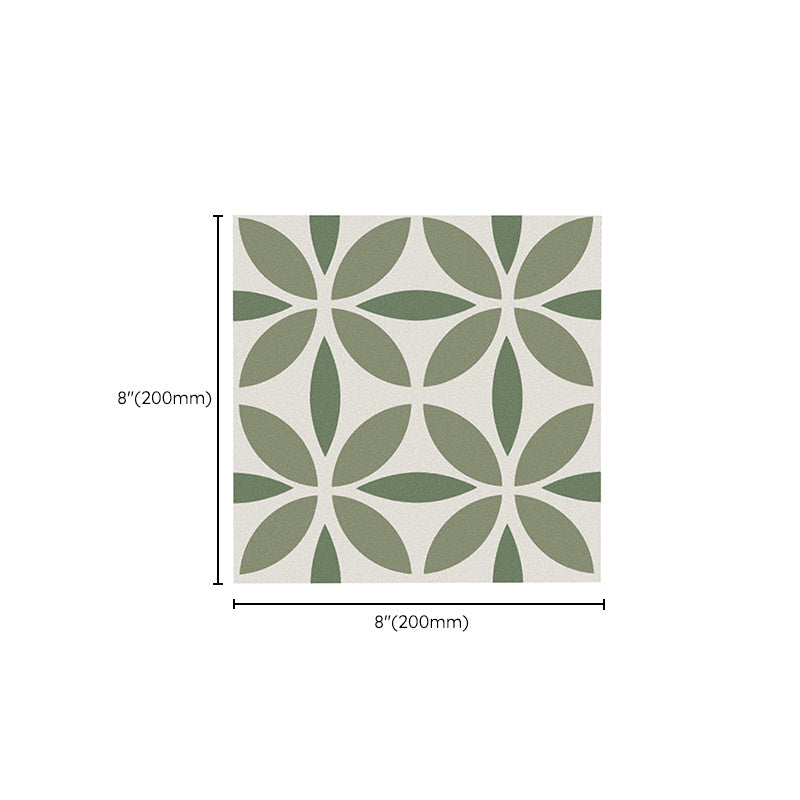 Lisslune | Indoor Vinyl Tiles Flower Pattern Peel and Stick Waterproof Square Vinyl Tile