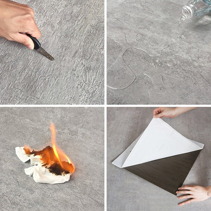 Lisslune | Square PVC flooring Peel & Stick stone design vinyl floor for the living room