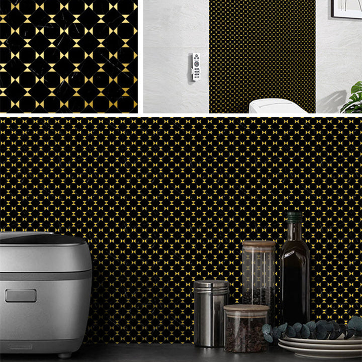 Lisslune | Peel & Stick Mosaic Tile Square Plastic Stain Resistant Tile - Peel & Stick for Shower