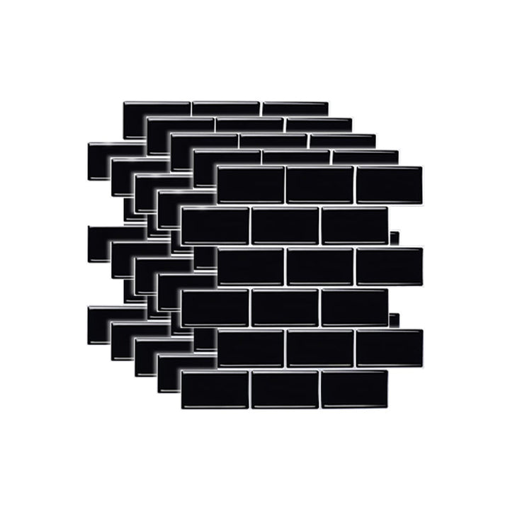 Lisslune | Peel & Stick Subway Tiles Plastic Stain Resistant Peel & Stick Subway Tiles 5-Pack