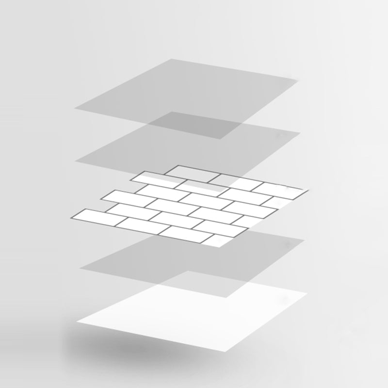 Lisslune | Peel & Stick Subway Tiles Plastic Stain Resistant Peel & Stick Subway Tiles 5-Pack
