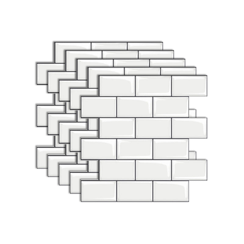 Lisslune | Peel & Stick Subway Tiles Plastic Stain Resistant Peel & Stick Subway Tiles 5-Pack