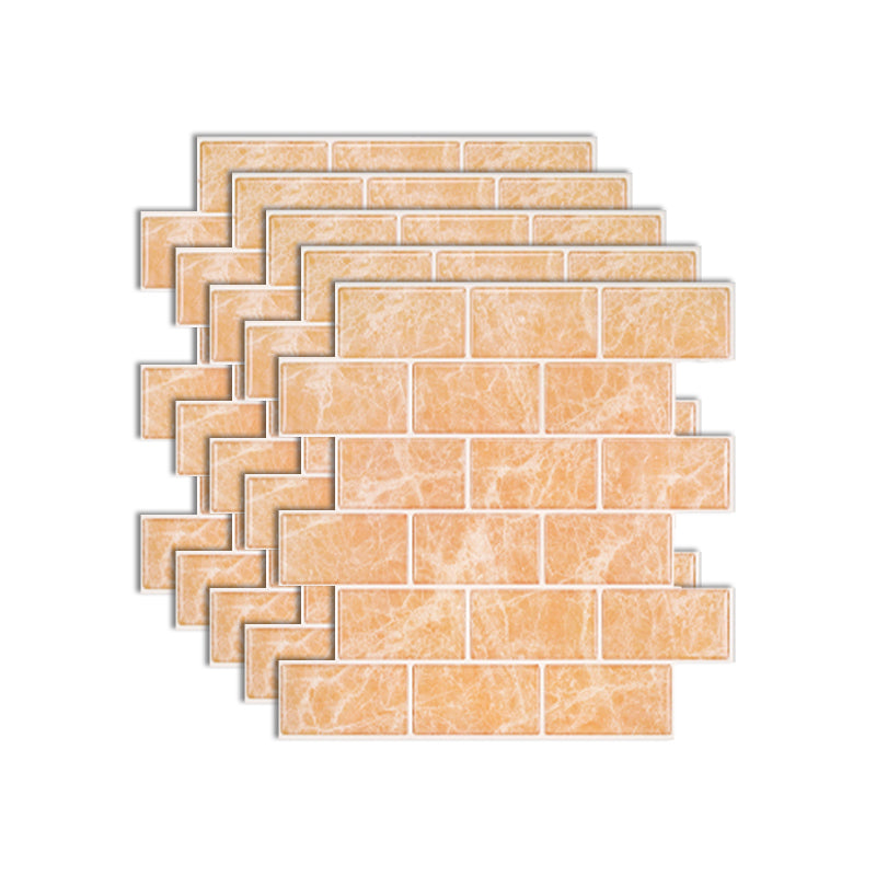 Lisslune | Peel & Stick Subway Tiles Plastic Stain Resistant Peel & Stick Subway Tiles 5-Pack