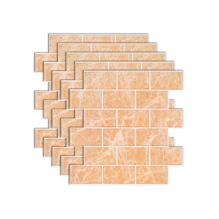 Lisslune | Peel & Stick Subway Tiles Plastic Stain Resistant Peel & Stick Subway Tiles 5-Pack