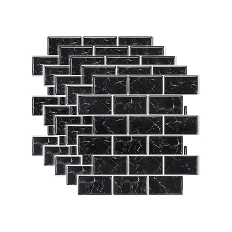 Lisslune | Peel & Stick Subway Tiles Plastic Stain Resistant Peel & Stick Subway Tiles 5-Pack