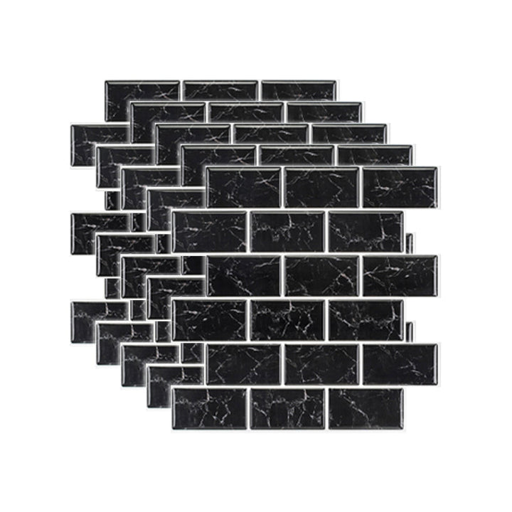 Lisslune | Peel & Stick Subway Tiles Plastic Stain Resistant Peel & Stick Subway Tiles 5-Pack