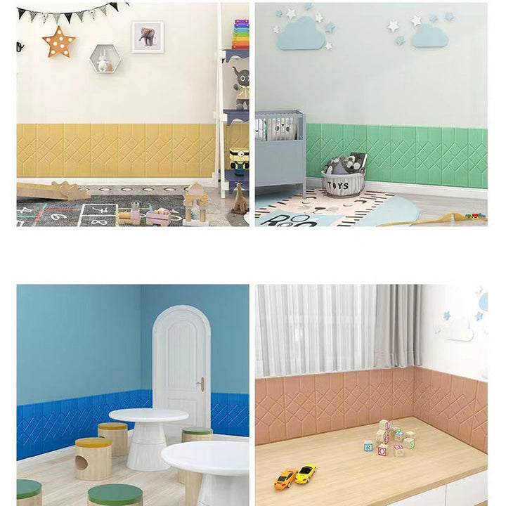 Lisslune | 3D Embossed Foam Wall Panel Living Room Waterproof Wall Panel