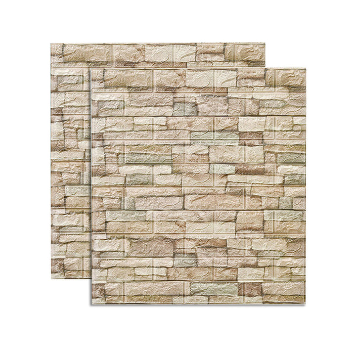 Lisslune | Country House Wall Shelf 3D Brick Living Room Wall Panel Set of 2