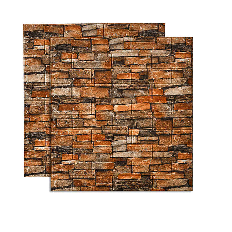 Lisslune | Country House Wall Shelf 3D Brick Living Room Wall Panel Set of 2