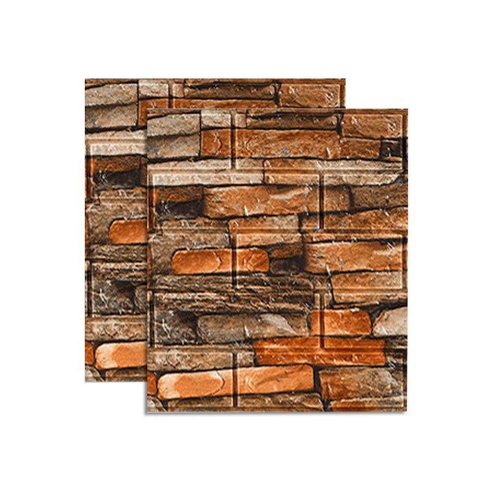 Lisslune | Country House Wall Shelf 3D Brick Living Room Wall Panel Set of 2