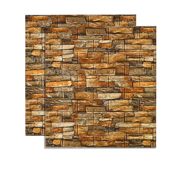 Lisslune | Country House Wall Shelf 3D Brick Living Room Wall Panel Set of 2
