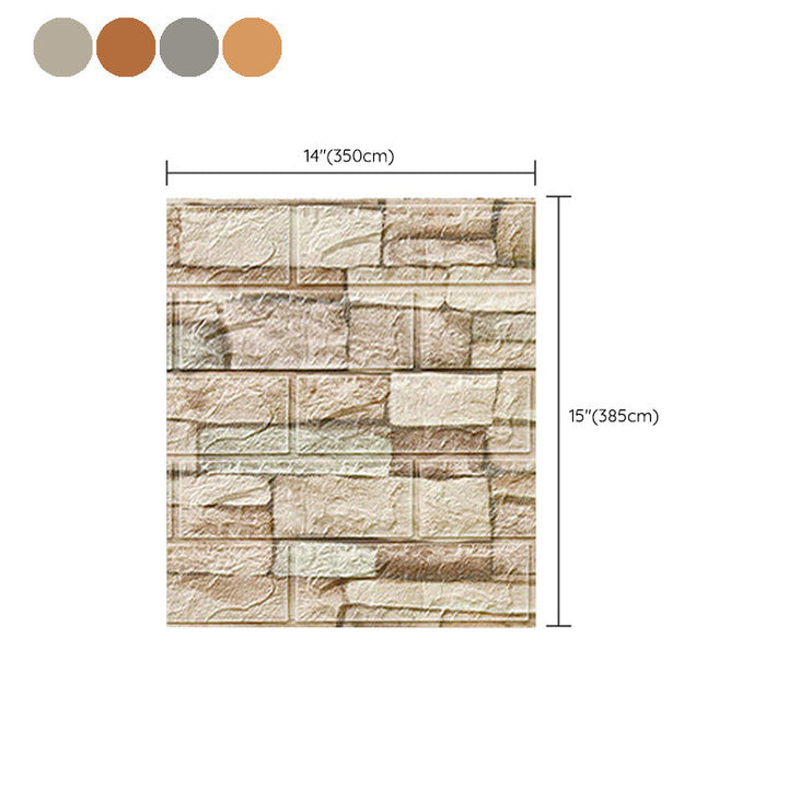 Lisslune | Country House Wall Shelf 3D Brick Living Room Wall Panel Set of 2