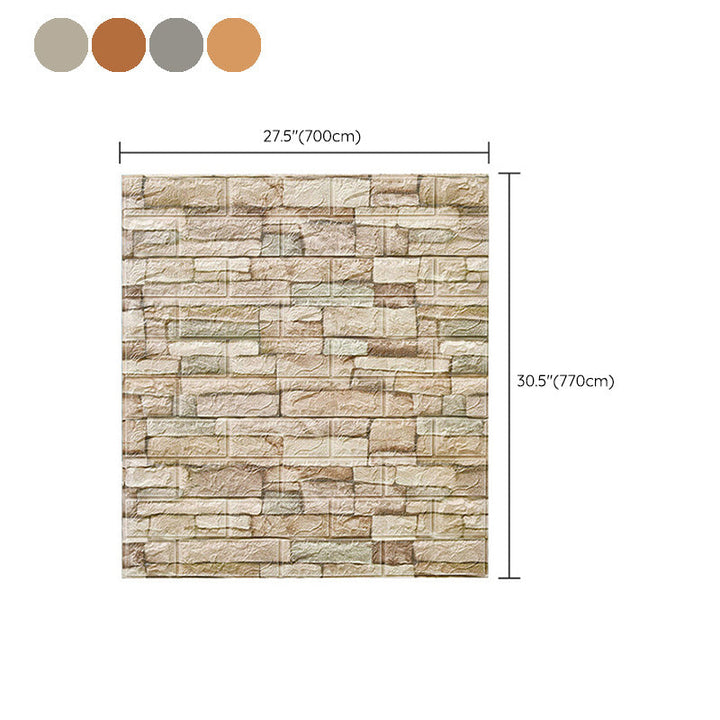 Lisslune | Country House Wall Shelf 3D Brick Living Room Wall Panel Set of 2