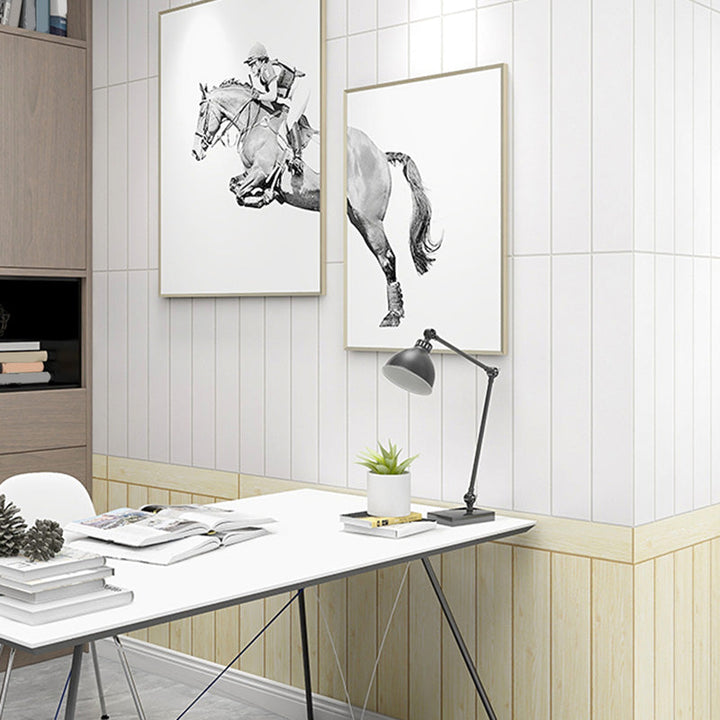 Lisslune | Living Room Wall Paneling Peel and Stick Wood Look Design Waterproof Wall Paneling