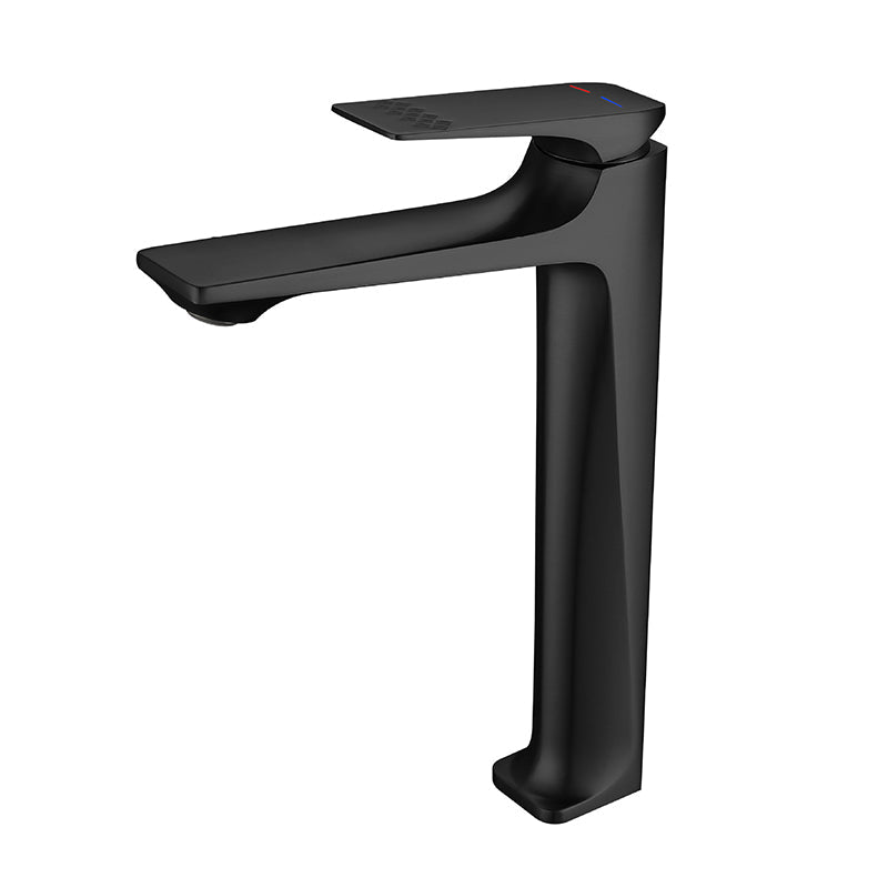 Lisslune | Modern Vessel Sink Faucet Copper Lever Handle Low Arc Vessel Faucet for the Bathroom