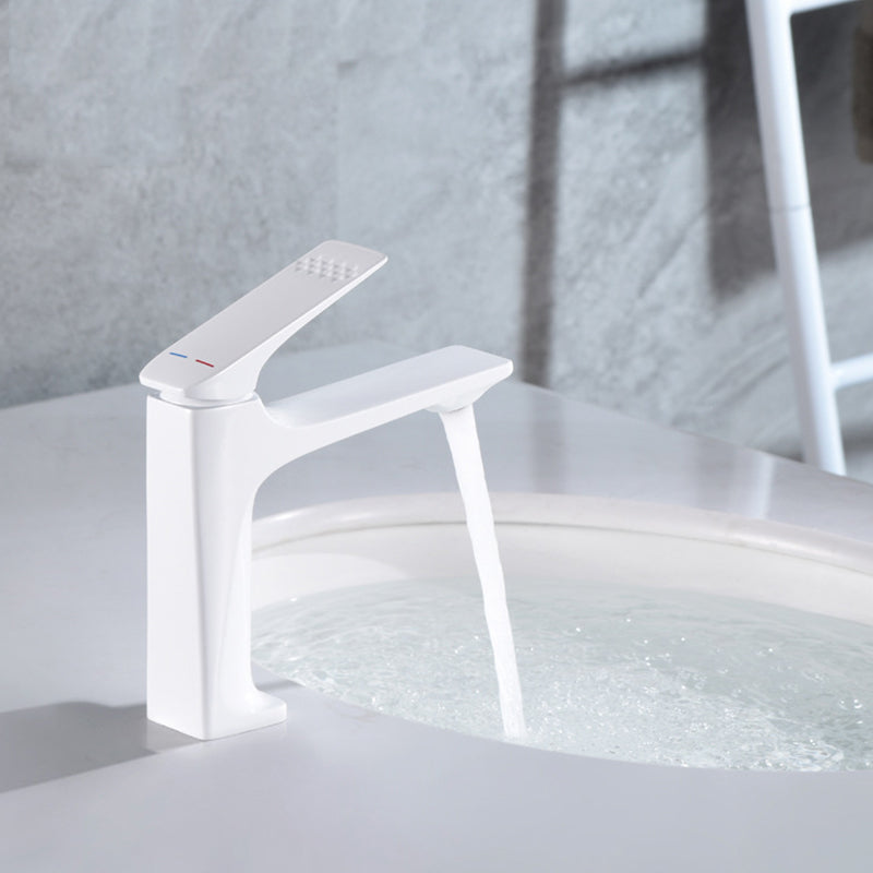 Lisslune | Modern Vessel Sink Faucet Copper Lever Handle Low Arc Vessel Faucet for the Bathroom