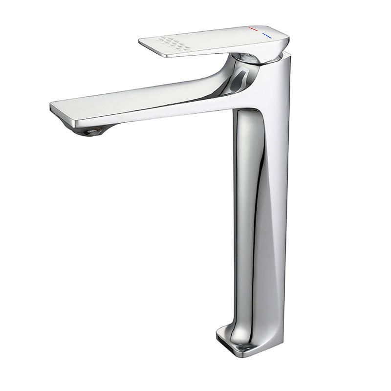 Lisslune | Modern Vessel Sink Faucet Copper Lever Handle Low Arc Vessel Faucet for the Bathroom