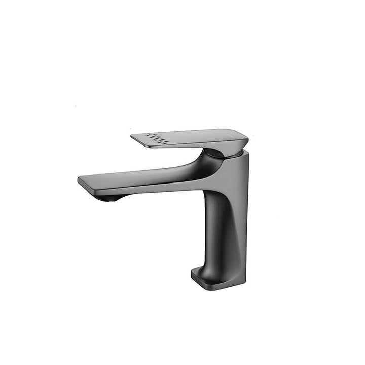 Lisslune | Modern Vessel Sink Faucet Copper Lever Handle Low Arc Vessel Faucet for the Bathroom