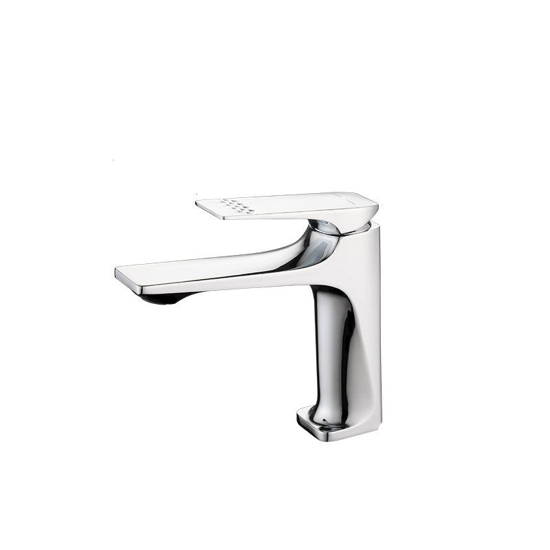Lisslune | Modern Vessel Sink Faucet Copper Lever Handle Low Arc Vessel Faucet for the Bathroom
