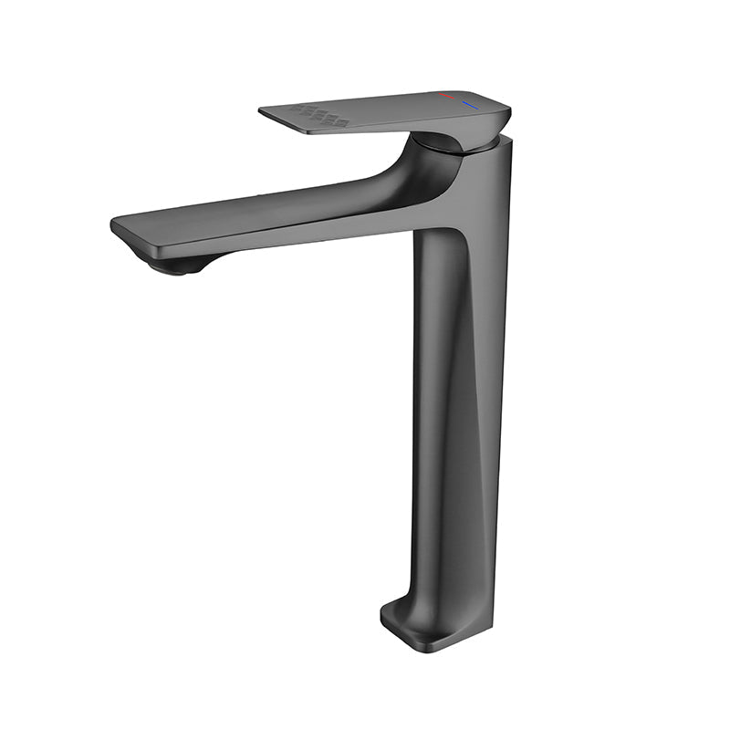 Lisslune | Modern Vessel Sink Faucet Copper Lever Handle Low Arc Vessel Faucet for the Bathroom