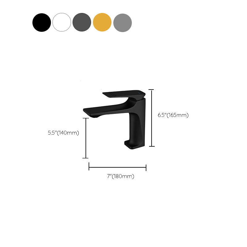 Lisslune | Modern Vessel Sink Faucet Copper Lever Handle Low Arc Vessel Faucet for the Bathroom