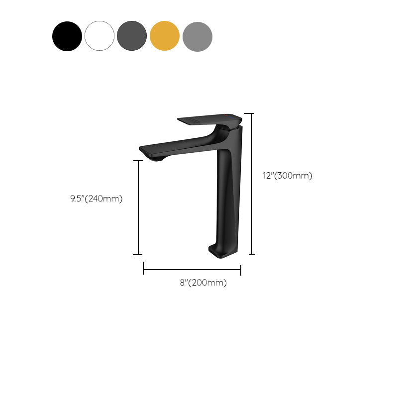 Lisslune | Modern Vessel Sink Faucet Copper Lever Handle Low Arc Vessel Faucet for the Bathroom