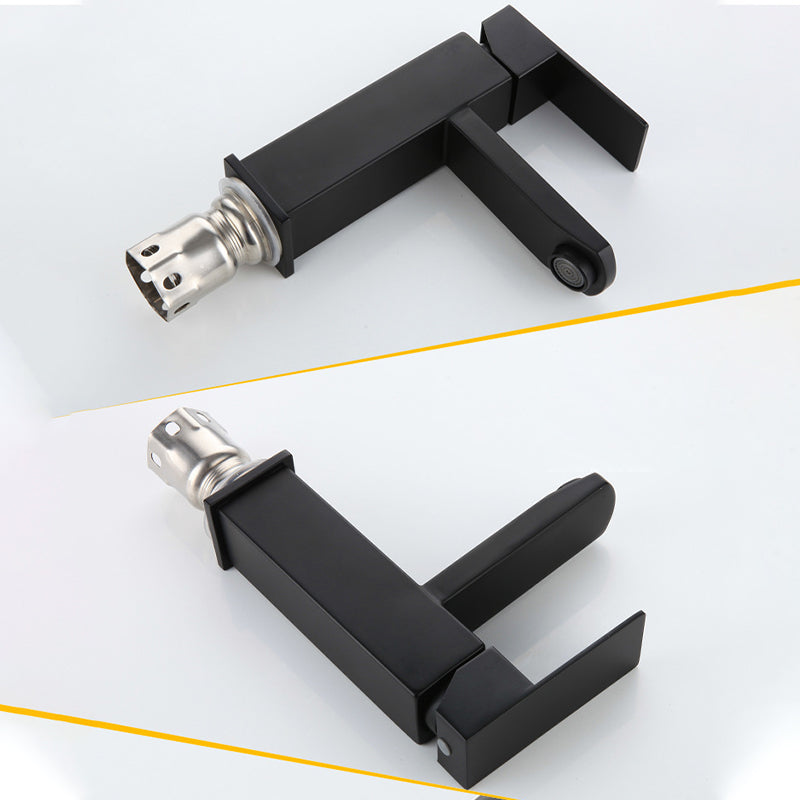 Lisslune | Modern sink faucet centerset bathroom sink faucet in black