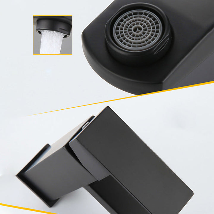 Lisslune | Modern sink faucet centerset bathroom sink faucet in black