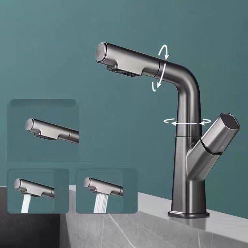 Lisslune | Modern Centerset Bathroom Faucet Single Color Copper Sink Faucet
