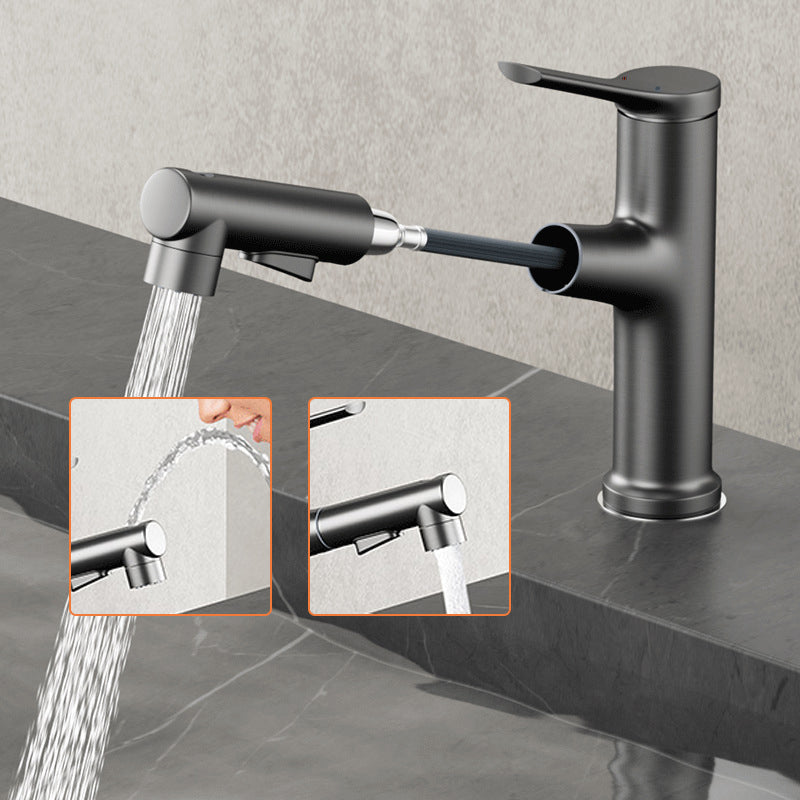 Lisslune | Modern center connection faucet copper center connection washbasin tap for bathroom