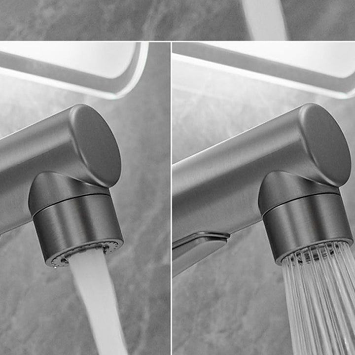 Lisslune | Modern center connection faucet copper center connection washbasin tap for bathroom
