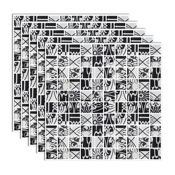 Lisslune | Peel and Stick Mosaic Tile Waterproof Square Peel and Stick Tile for the Kitchen 20-Pack