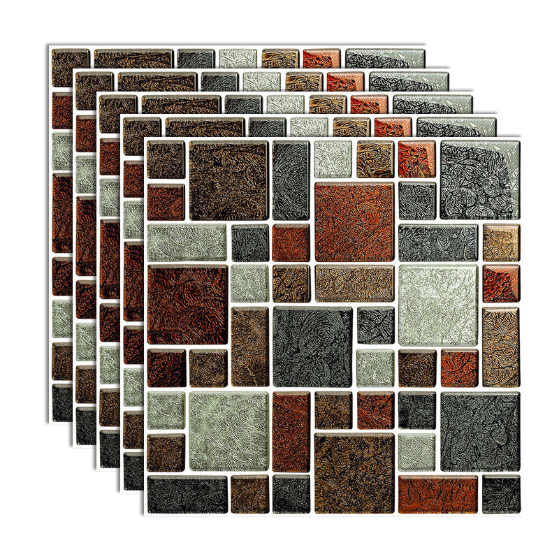 Lisslune | Peel and Stick Mosaic Tile Waterproof Square Peel and Stick Tile for the Kitchen 20-Pack
