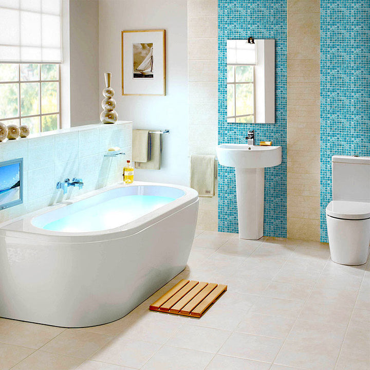 Lisslune | Peel and Stick Mosaic Tile Waterproof Square Peel and Stick Tile for the Kitchen 20-Pack