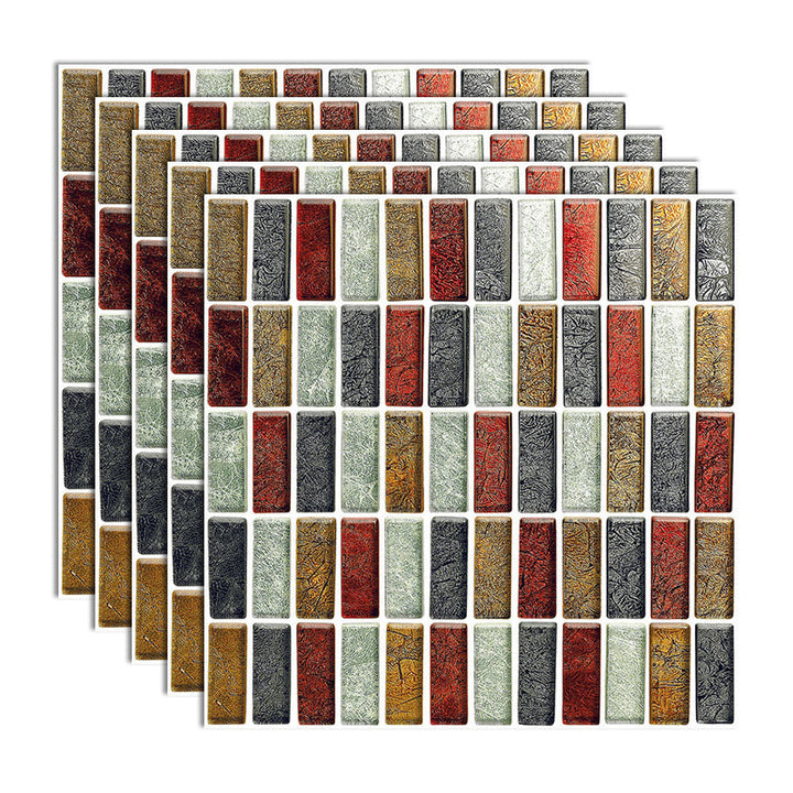 Lisslune | Peel and Stick Mosaic Tile Waterproof Square Peel and Stick Tile for the Kitchen 20-Pack