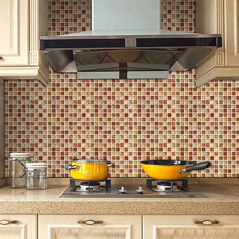 Lisslune | Peel and Stick Mosaic Tile Waterproof Square Peel and Stick Tile for the Kitchen 20-Pack