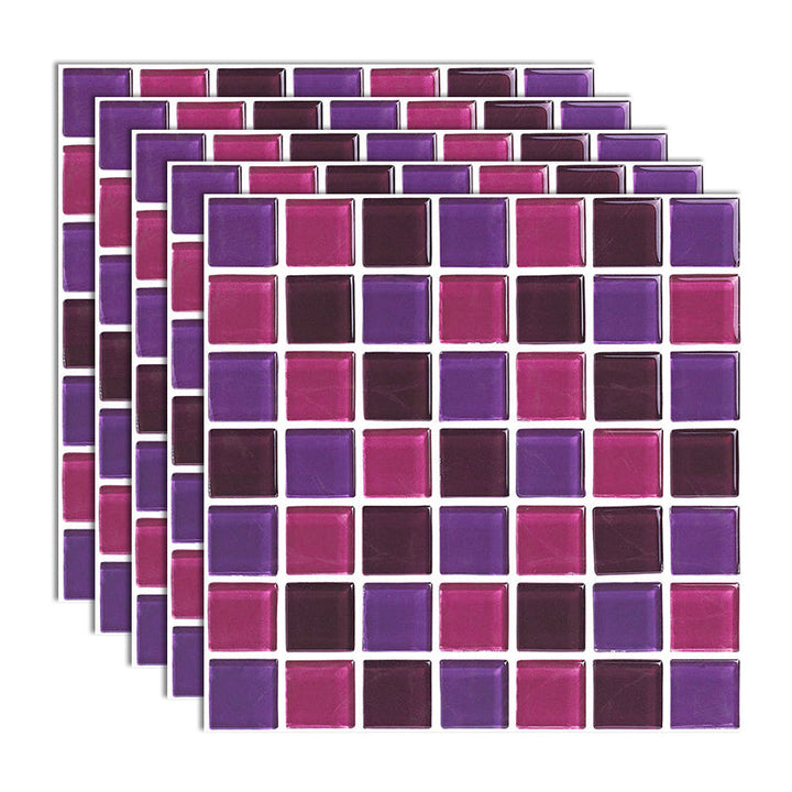 Lisslune | Peel and Stick Mosaic Tile Waterproof Square Peel and Stick Tile for the Kitchen 20-Pack