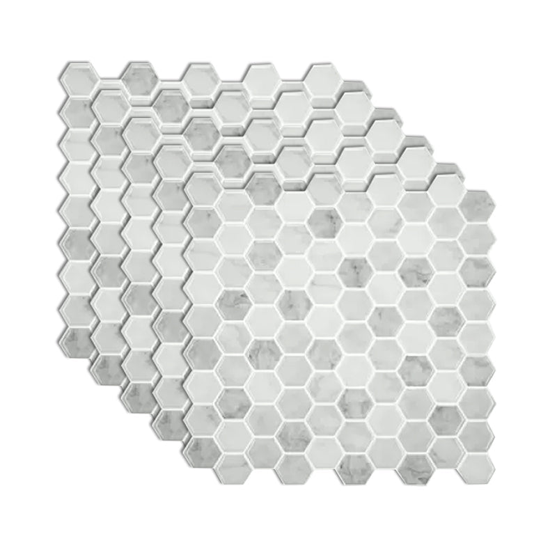 Lisslune | Square Peel and Stick PVC Tile 12" x 12" Peel and Stick Mosaic Tile 5-Pack