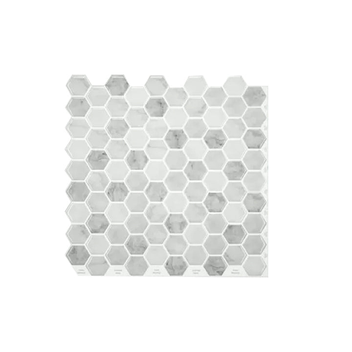 Lisslune | Square Peel and Stick PVC Tile 12" x 12" Peel and Stick Mosaic Tile 5-Pack