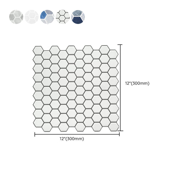 Lisslune | Square Peel and Stick PVC Tile 12" x 12" Peel and Stick Mosaic Tile 5-Pack