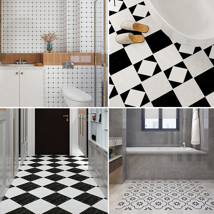 Lisslune | Modern PVC Flooring Peel and Stick Geometrically Printed Vinyl Plank Flooring