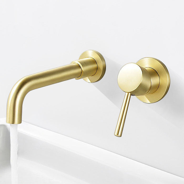 Lisslune | Wall mounted metal bathtub faucet single lever swivel bathtub tap trim