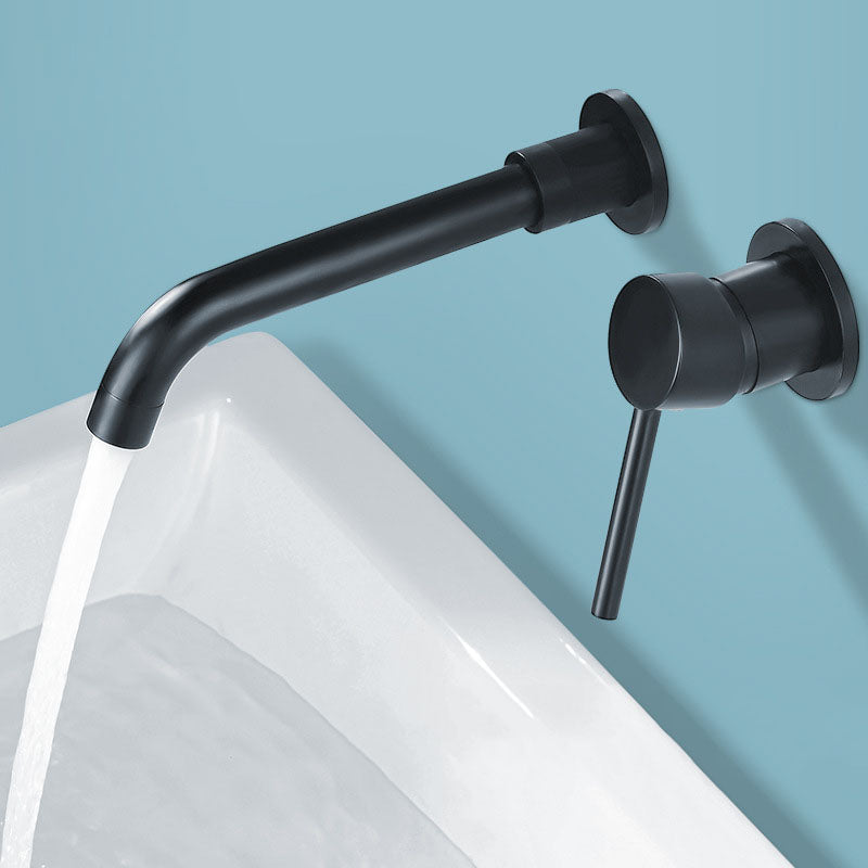Lisslune | Wall mounted metal bathtub faucet single lever swivel bathtub tap trim