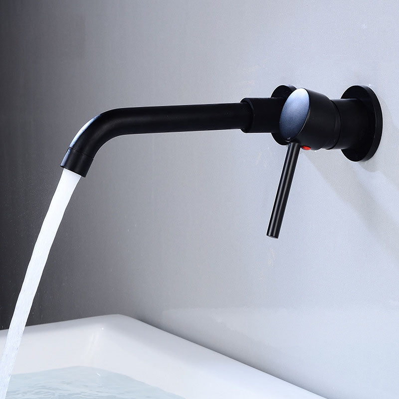 Lisslune | Wall mounted metal bathtub faucet single lever swivel bathtub tap trim