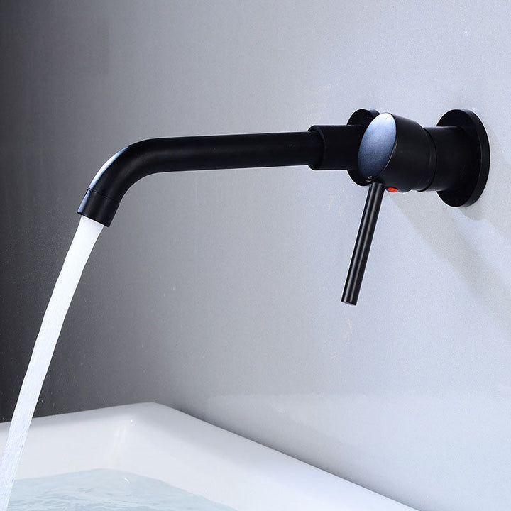 Lisslune | Wall mounted metal bathtub faucet single lever swivel bathtub tap trim